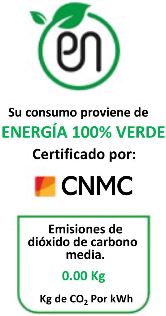 Energía Nufri es energía verde para particulares. Certificado por CNMC